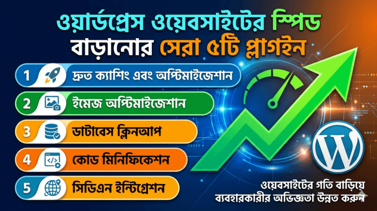 ওয়ার্ডপ্রেস ওয়েবসাইটের স্পিড বাড়ানোর সেরা ৫টি প্লাগইন