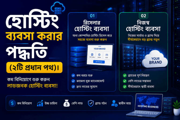 হোস্টিং ব্যবসা করার পদ্ধতি (২টি প্রধান পথ)